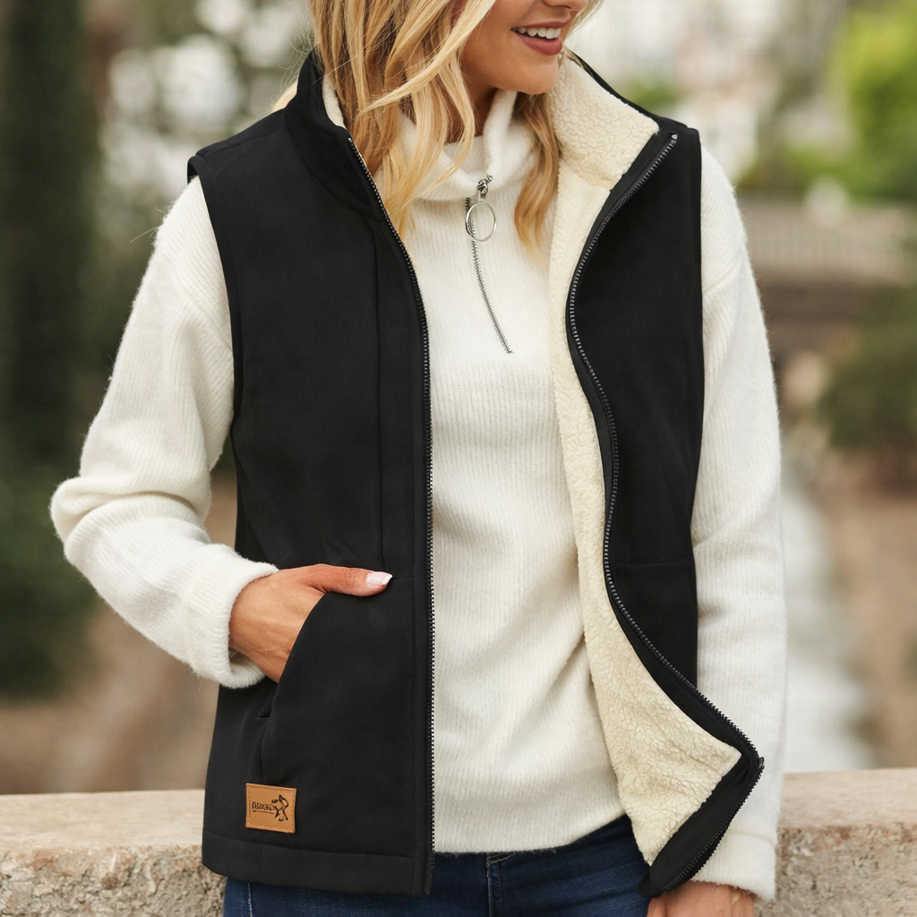 Women's Sleeveless Bodywarmer – Fleece-Lined Insulated Vest