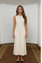 Marilyn | Stylish Midi Dress with Buttons