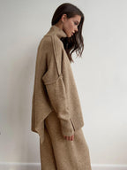 Charlotte| Women Soft Knit Turtleneck Lounge Set