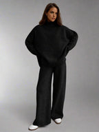 Charlotte| Women Soft Knit Turtleneck Lounge Set