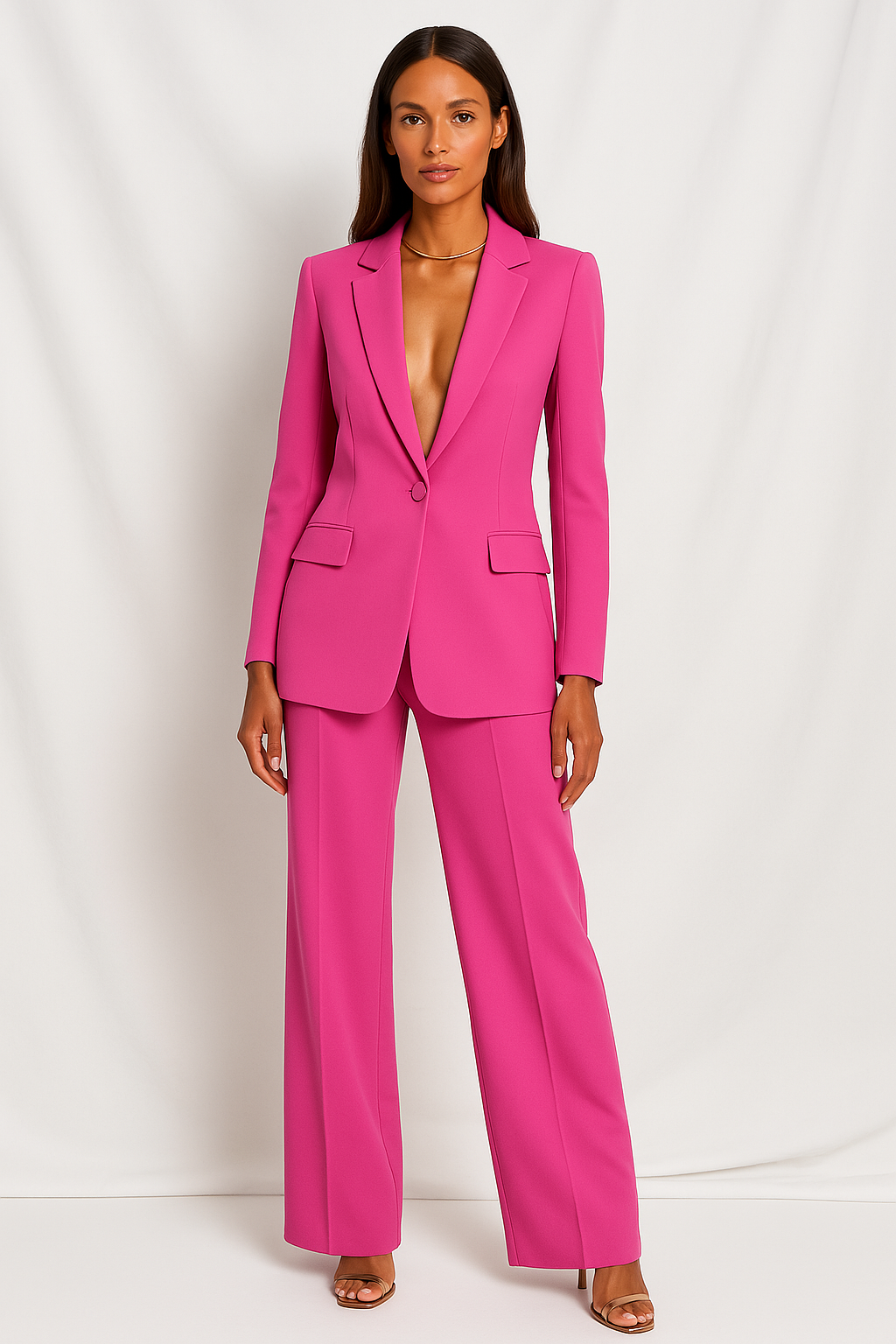 Isla| Women Tailored Blazer & Wide-Leg Trouser Set