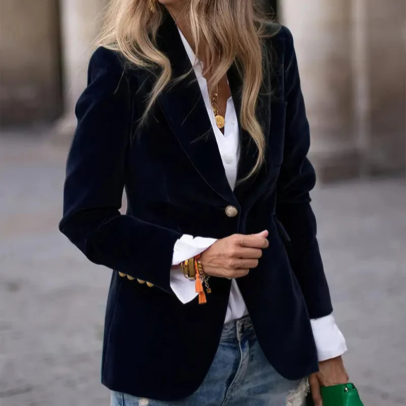 Ivy| Elegant Velvet Blazer for Women