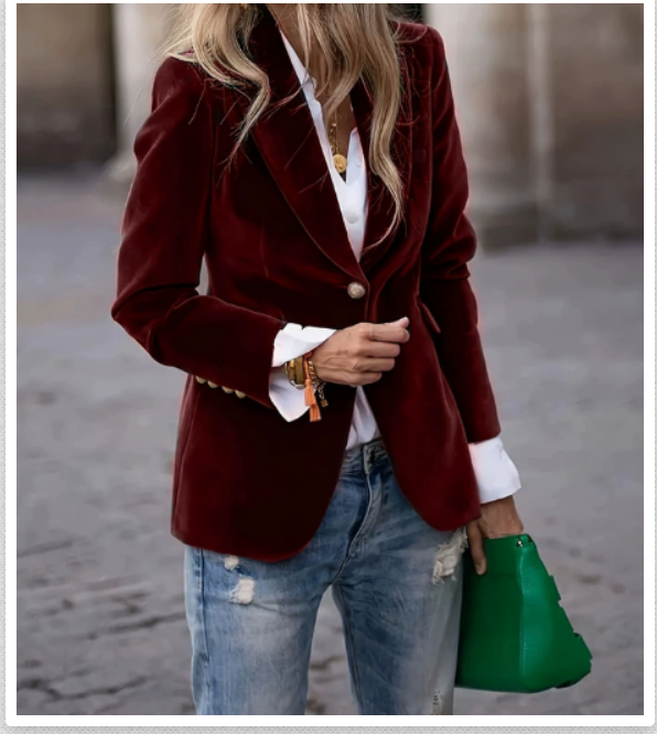 Ivy| Elegant Velvet Blazer for Women