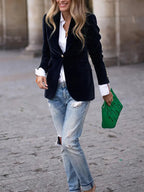 Ivy| Elegant Velvet Blazer for Women