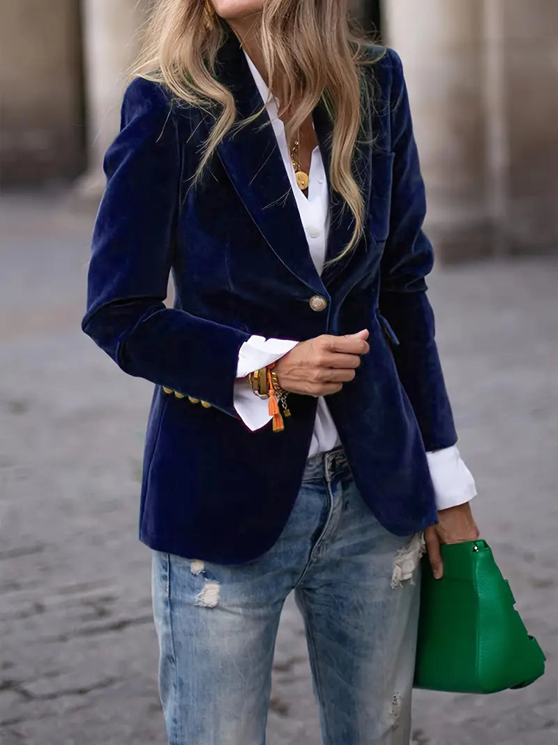 Ivy| Elegant Velvet Blazer for Women