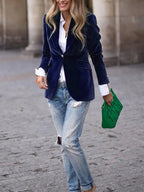 Ivy| Elegant Velvet Blazer for Women