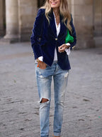 Ivy| Elegant Velvet Blazer for Women