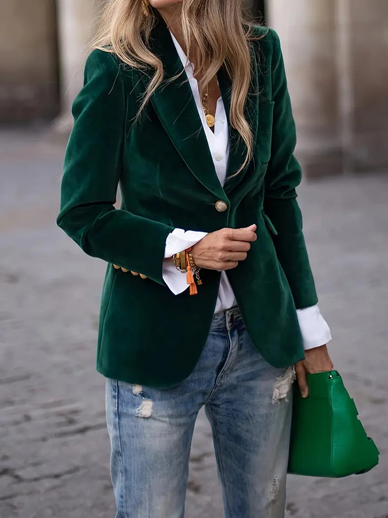 Ivy| Elegant Velvet Blazer for Women