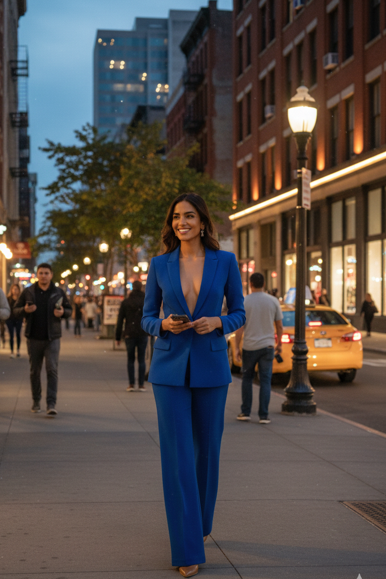 Isla| Women Tailored Blazer & Wide-Leg Trouser Set