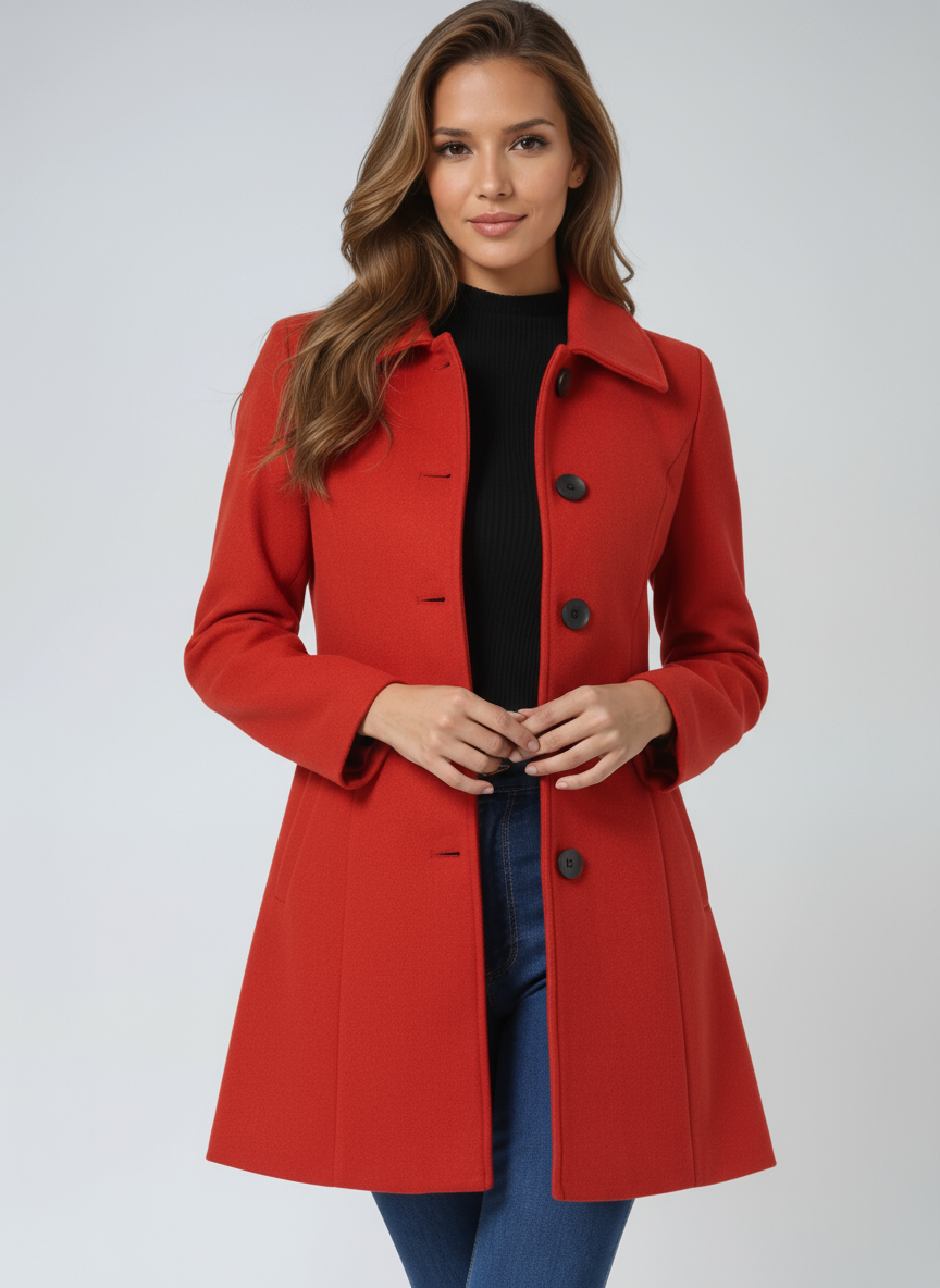 Amelia| Women's Single Breasted Winter Trench Coat