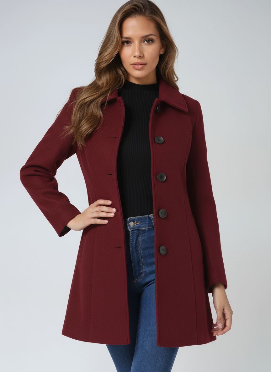 Amelia| Women's Single Breasted Winter Trench Coat