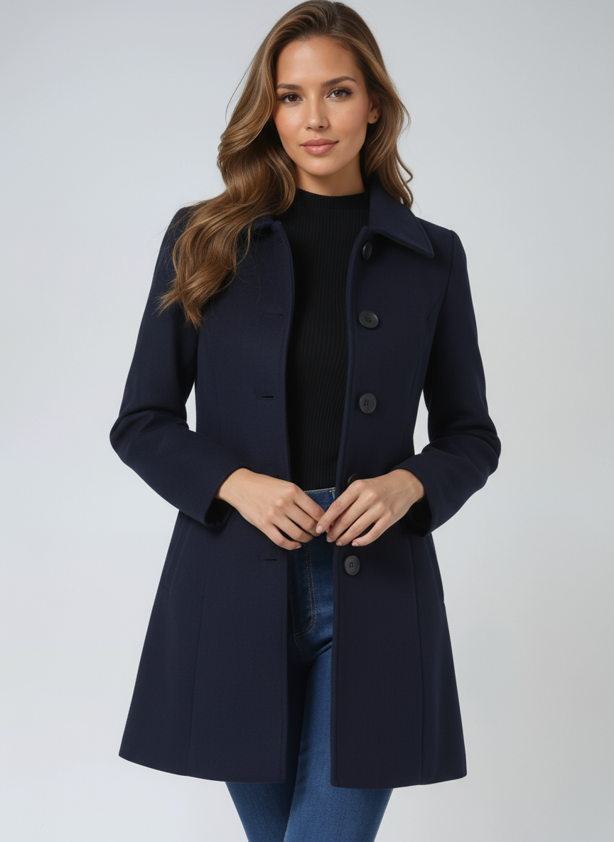 Amelia| Women's Single Breasted Winter Trench Coat