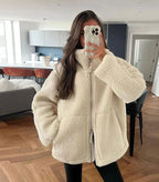 Hazel| Teddy Fleece Warm Layer Jacket For Women