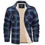 Levi | Men's Sherpa Lined Button down Jacket - Plaid Workers Shirt,