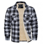 Levi | Men's Sherpa Lined Button down Jacket - Plaid Workers Shirt,