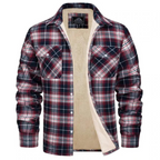 Levi | Men's Sherpa Lined Button down Jacket - Plaid Workers Shirt,