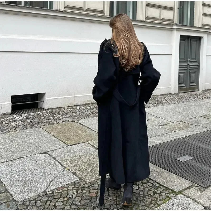 Willow| Double-Breasted Wool Blend Coat for Women