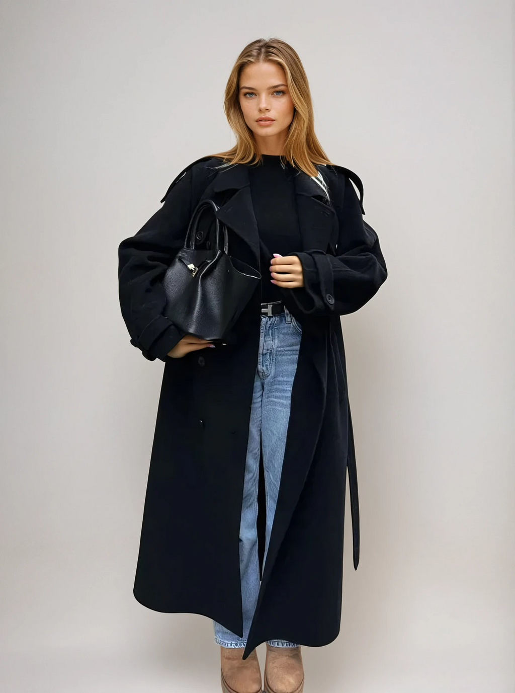 Willow| Double-Breasted Wool Blend Coat for Women
