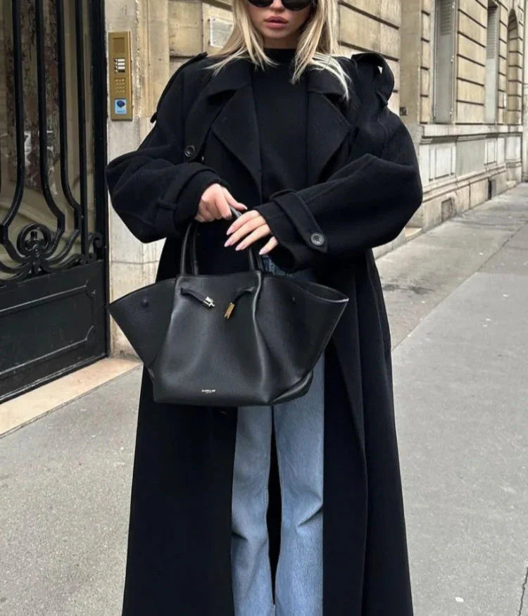 Willow| Double-Breasted Wool Blend Coat for Women