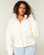 Florence | Quilted Winter Jacket with Removable Hood for Women