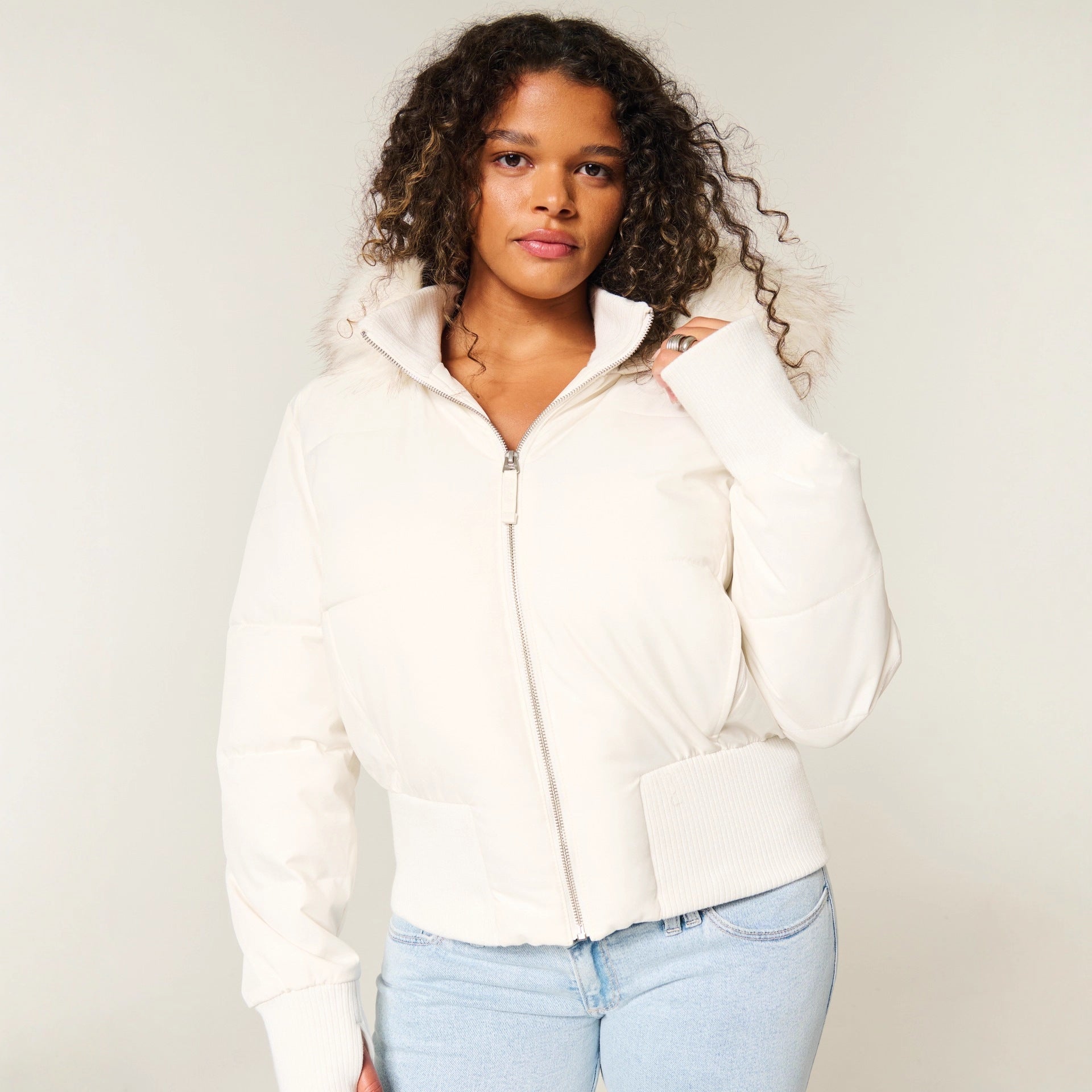 Florence | Quilted Winter Jacket with Removable Hood for Women