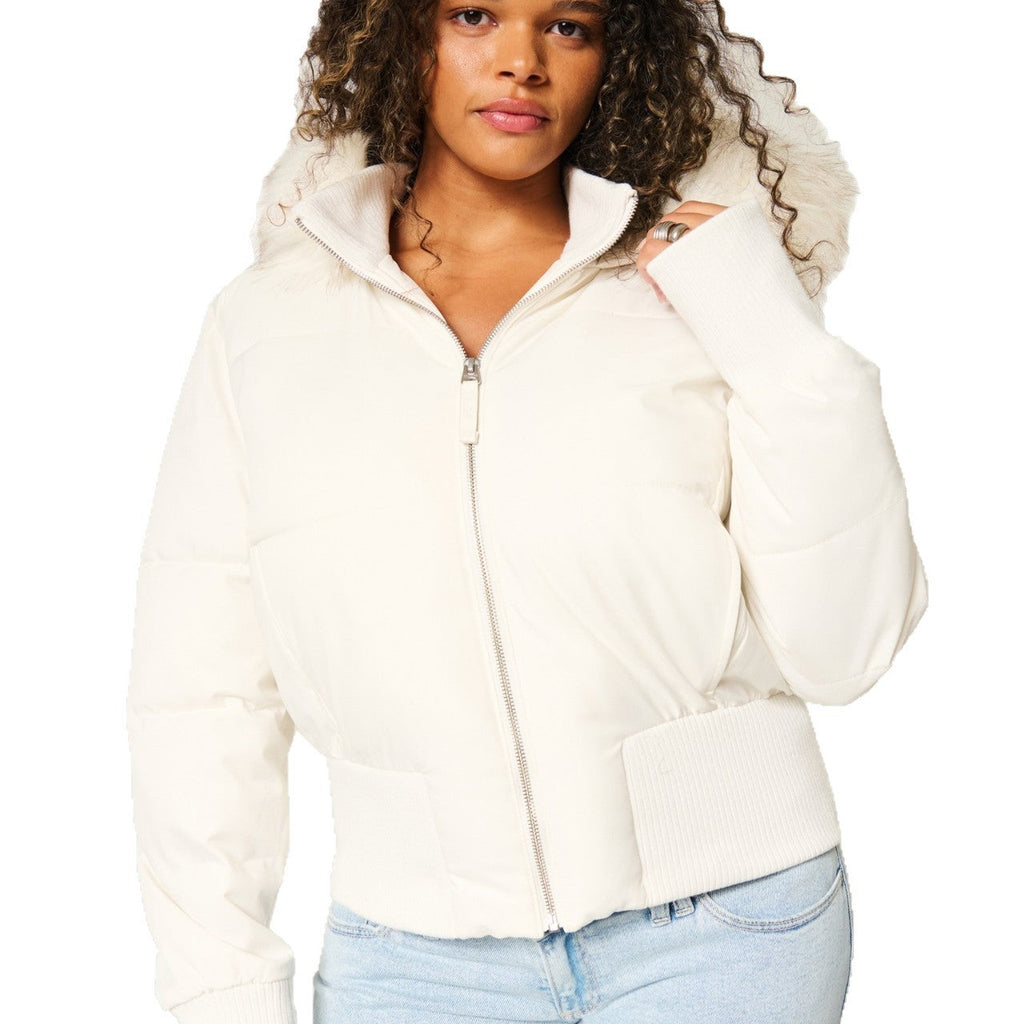 Florence | Quilted Winter Jacket with Removable Hood for Women