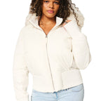 Florence | Quilted Winter Jacket with Removable Hood for Women