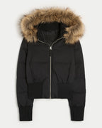 Florence | Quilted Winter Jacket with Removable Hood for Women