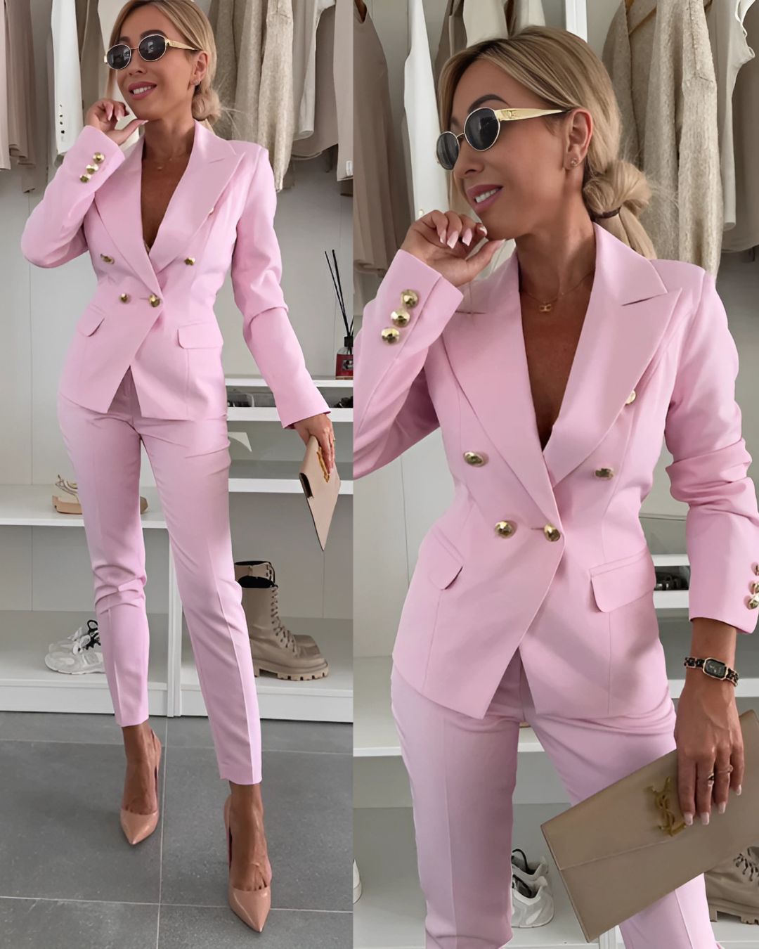 Freya| Double-Breasted Suit with Tailored Fit for Women