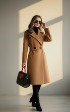 Isabelle| Elegant Women’s Winter Coat with Slim Belt