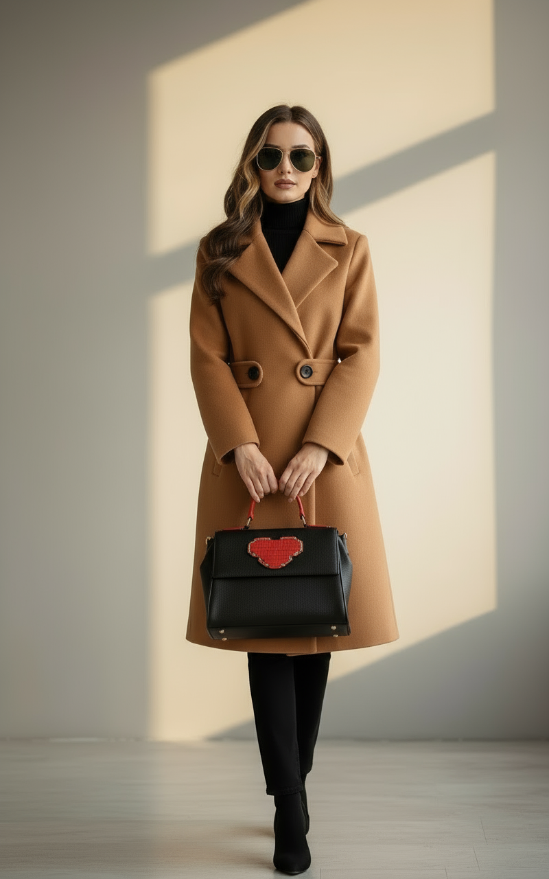 Isabelle| Elegant Women’s Winter Coat with Slim Belt