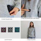 Unisex Heated Hoodie – Electric Thermal Pullover for Outdoor Use
