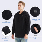 Unisex Heated Hoodie – Electric Thermal Pullover for Outdoor Use