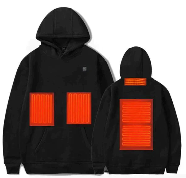 Unisex Heated Hoodie – Electric Thermal Pullover for Outdoor Use