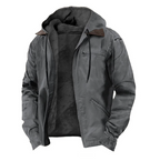 Men's Waterproof Hooded Jacket – Fur Lined Outdoor Coat