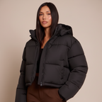 Women's Quilted Puffer Jacket – Hooded Insulated Winter Coat