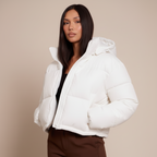 Women's Quilted Puffer Jacket – Hooded Insulated Winter Coat