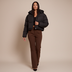 Women's Quilted Puffer Jacket – Hooded Insulated Winter Coat