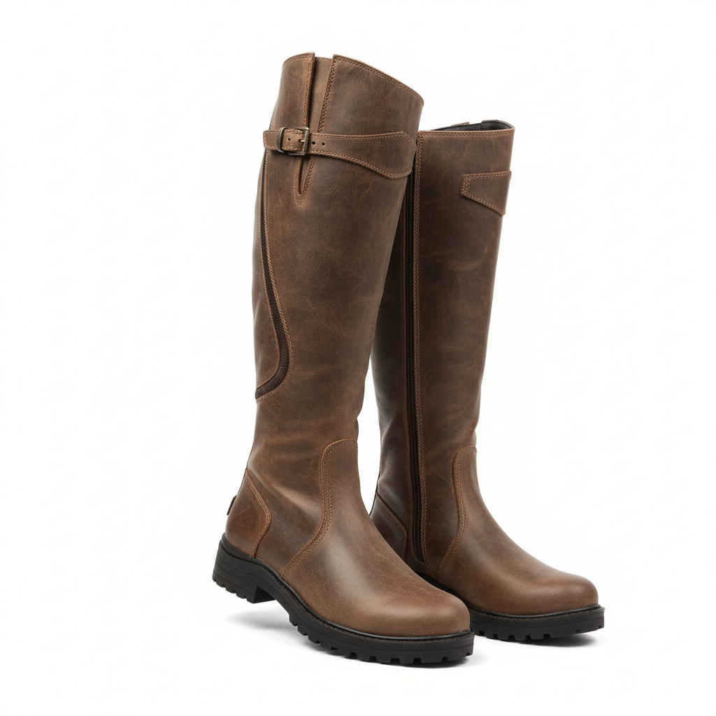 Women's Waterproof Leather Riding Boots – Classic Equestrian Boots