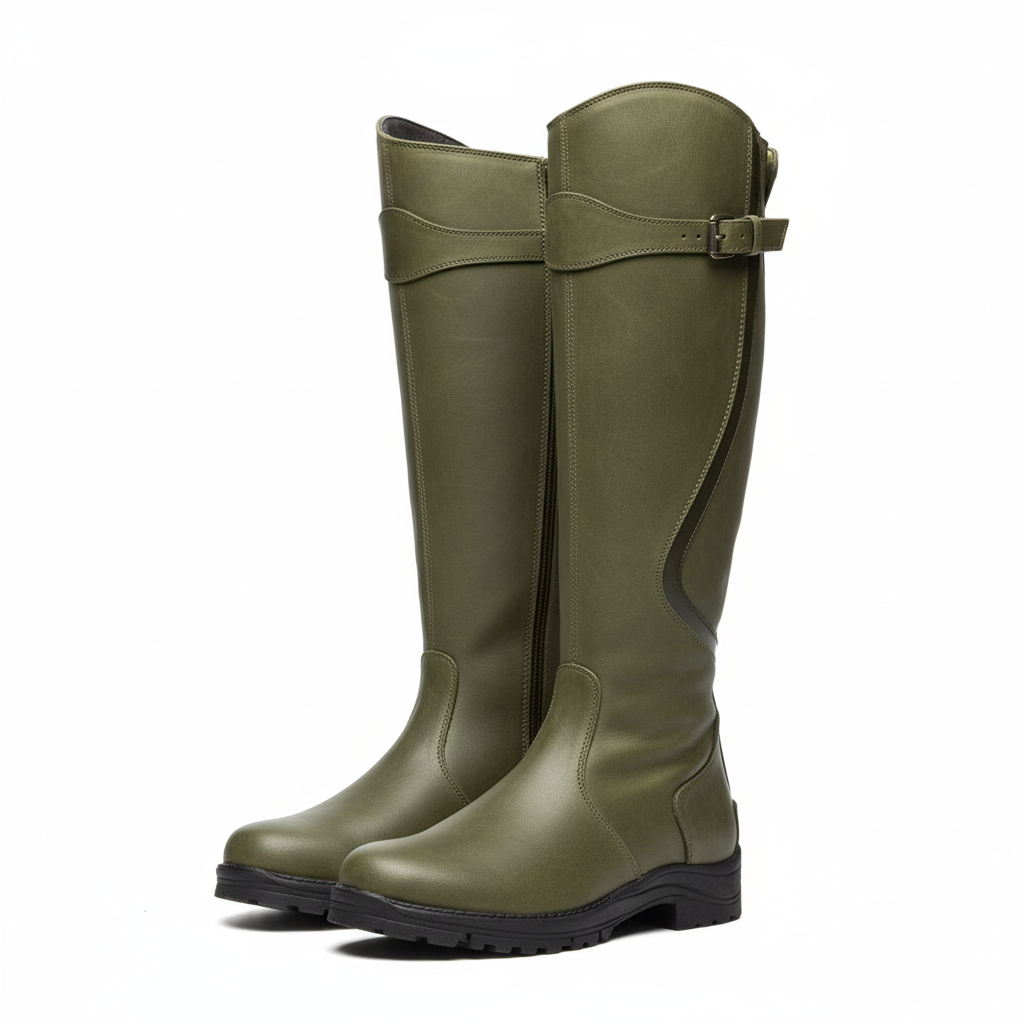 Women's Waterproof Leather Riding Boots – Classic Equestrian Boots