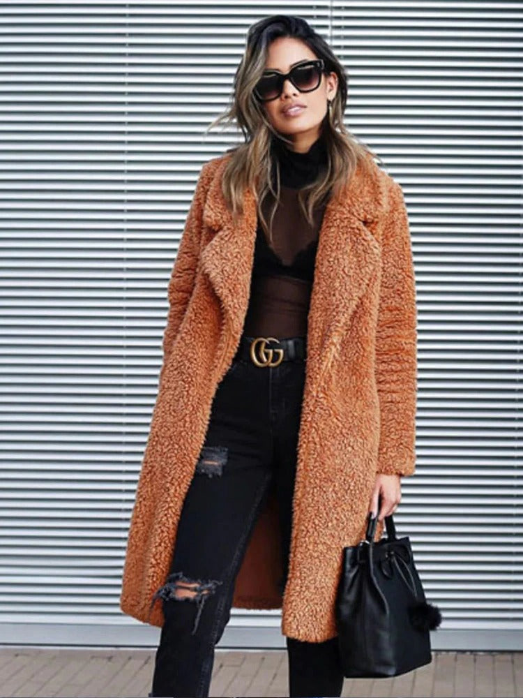 Grace| Warm Long Teddy Coat for Women