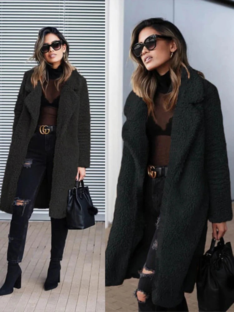 Grace| Warm Long Teddy Coat for Women