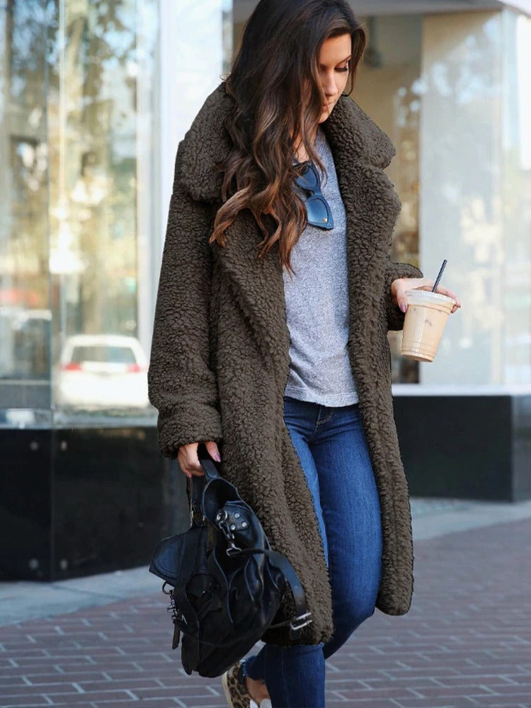 Grace| Warm Long Teddy Coat for Women